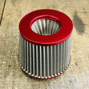 AIR FILTER RED STAINLESS STEEL MESH 76MM -63MM